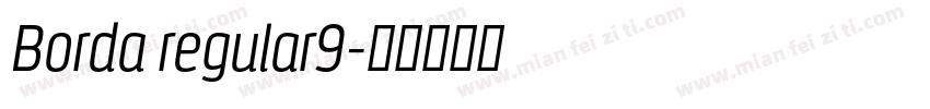 Borda regular9字体转换